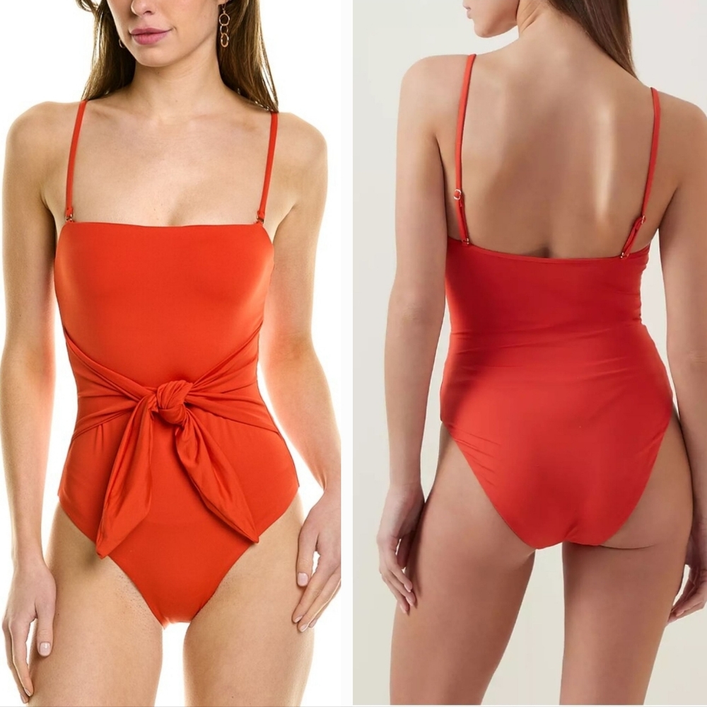 WeWoreWhat Capri One Piece Swimsuit ~RED ~SMALL **NEW